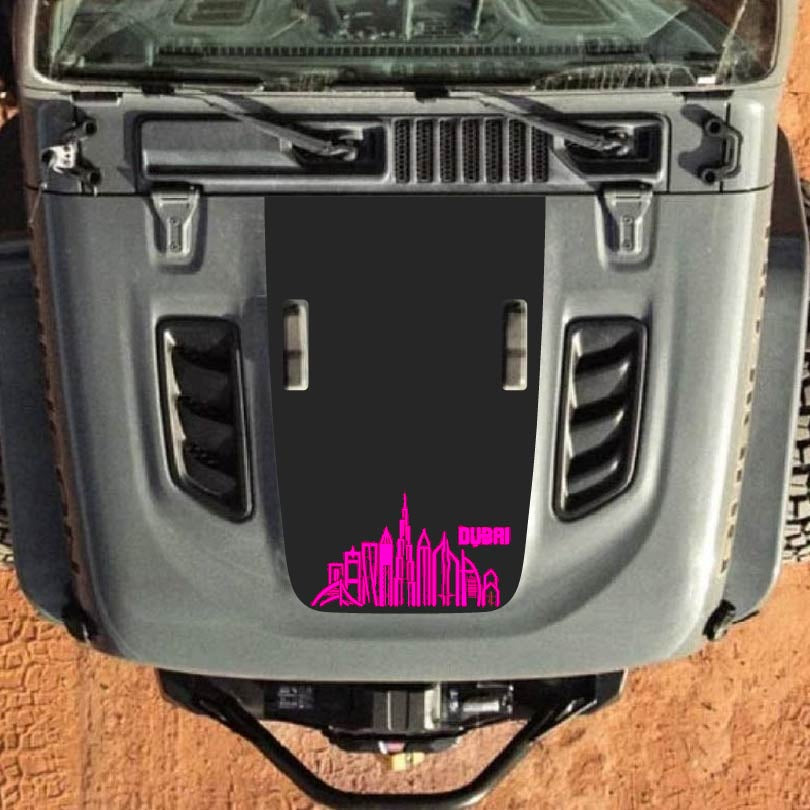 Hood Decal for Jeep Wrangler JL JLU Gladiator JT Rubicon Hood 2018+ Style #51