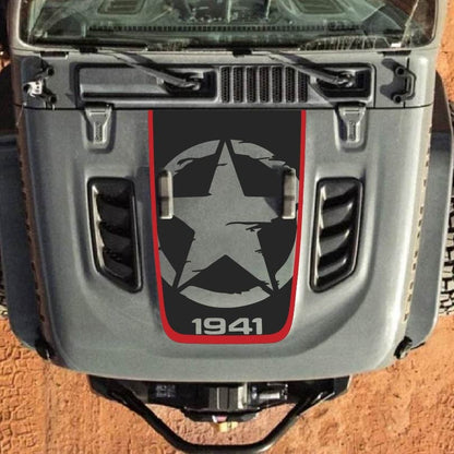 Hood Decal for Jeep Wrangler JL JLU Gladiator JT Rubicon Hood 2018+ Style #85