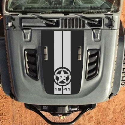 Hood Decal for Jeep Wrangler JL JLU Gladiator JT Rubicon Hood 2018+ Style #57