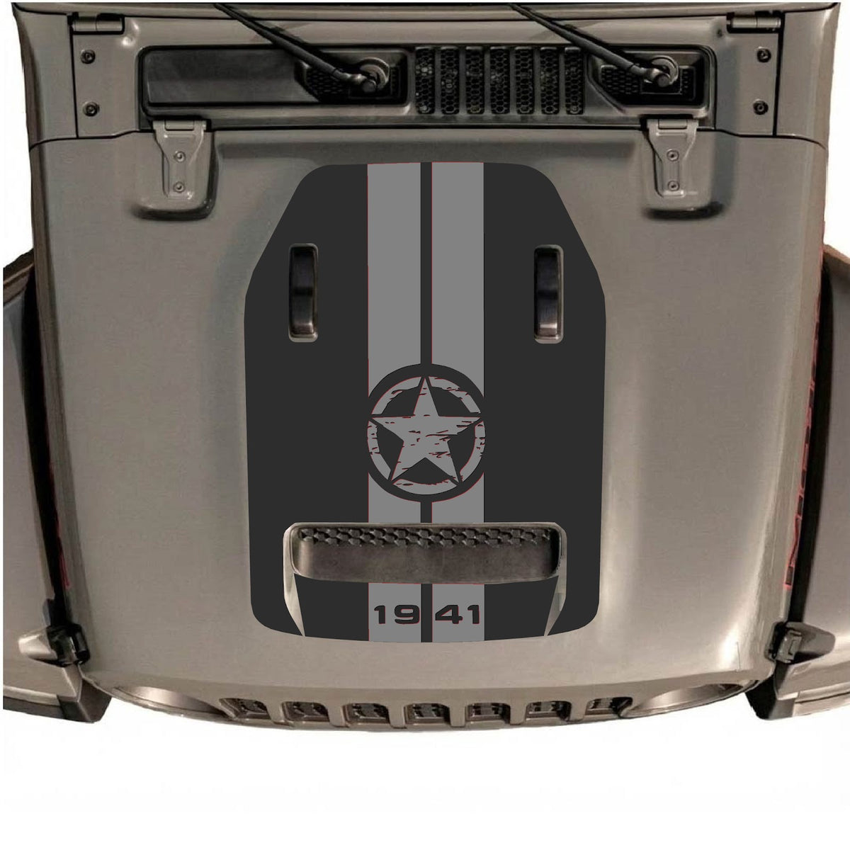 CarCode autocollant de capot pour Jeep Wrangler JL/JLU Rubicon 392 et JT Gladiator Mojave 2020-2026, style n°06, avec design graphique audacieux