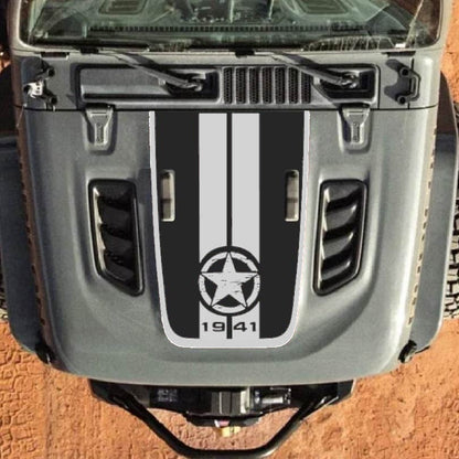 Hood Decal for Jeep Wrangler JL JLU Gladiator JT Rubicon Hood 2018+ Style #58