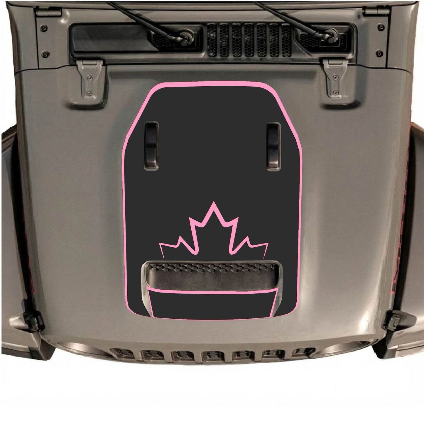 CarCode hood decal for Jeep Wrangler JL/JLU Rubicon 392 and JT Gladiator Mojave 2020-2026, stylish vehicle graphic design.