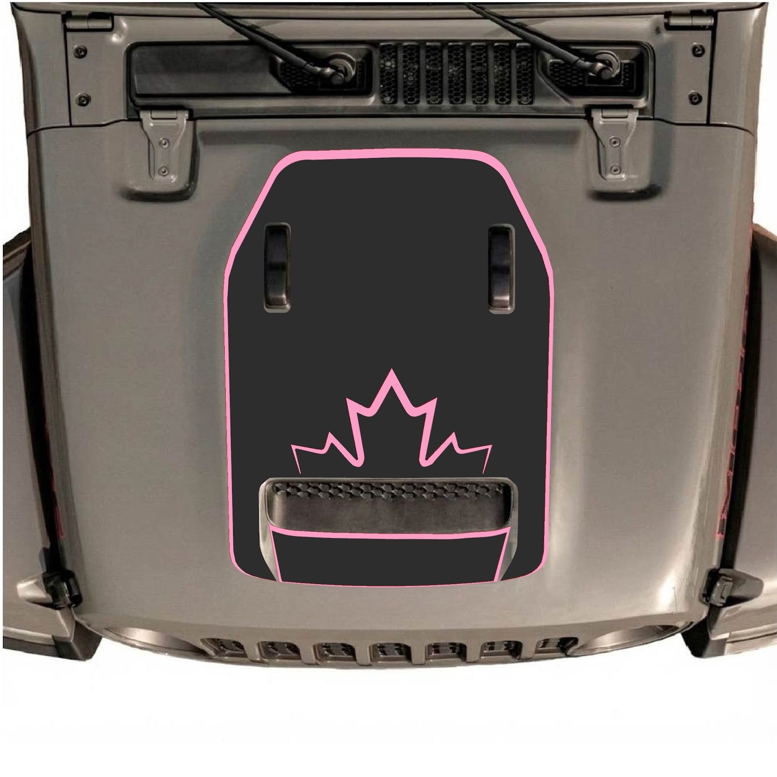 CarCode hood decal for Jeep Wrangler JL/JLU Rubicon 392 and JT Gladiator Mojave 2020-2026, stylish vehicle graphic design.