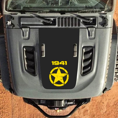Hood Decal for Jeep Wrangler JL JLU Gladiator JT Rubicon Hood 2018+ Style #17