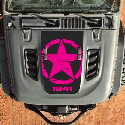 Hood Decal for Jeep Wrangler JL JLU Gladiator JT Rubicon Hood 2018+ Style #29