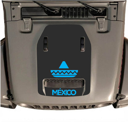 CarCode hood decal for Jeep Wrangler JL/JLU Rubicon 392 and JT Gladiator Mojave, style #16, featuring bold graphic design on vehicle hood.
