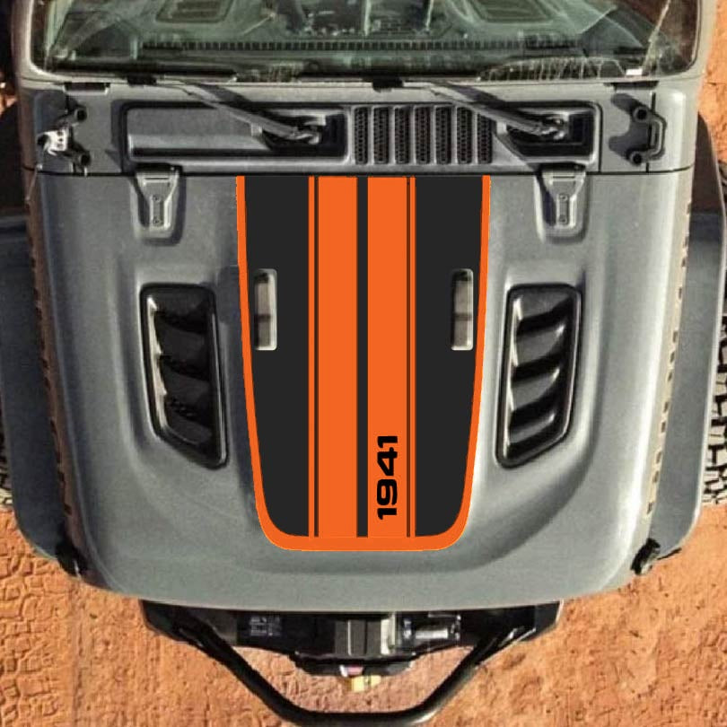 Hood Decal for Jeep Wrangler JL JLU Gladiator JT Rubicon Hood 2018+ Style #61