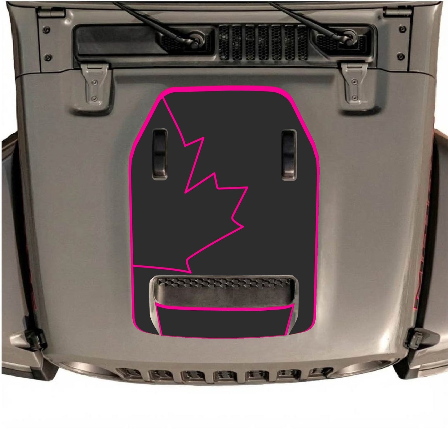 CarCode hood decal for Jeep Wrangler JL/JLU Rubicon 392 and JT Gladiator Mojave 2020-2026, style #27, featuring bold graphic design.