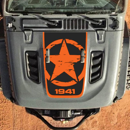 Hood Decal for Jeep Wrangler JL JLU Gladiator JT Rubicon Hood 2018+ Style #31