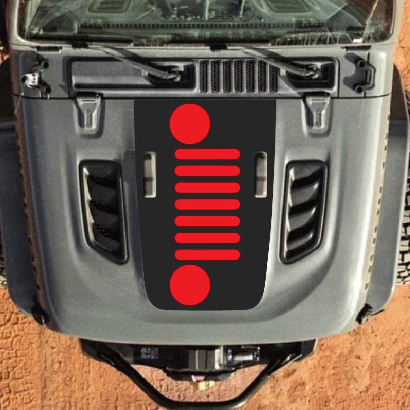 Hood Decal for Jeep Wrangler JL JLU Gladiator JT Rubicon Hood 2018+ Style #62
