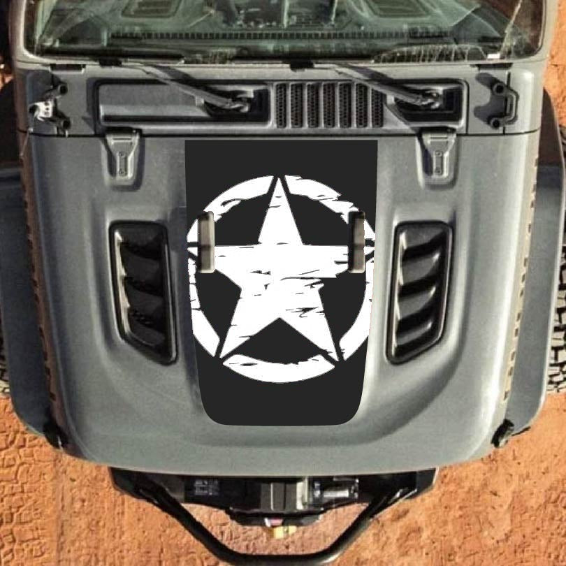 Hood Decal for Jeep Wrangler JL JLU Gladiator JT Rubicon Hood 2018+ Style #24