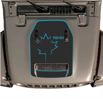 Autocollant de capot CarCode pour Jeep Wrangler JL/JLU Rubicon 392 et JT Gladiator Mojave 2020-2026, design graphique automobile élégant