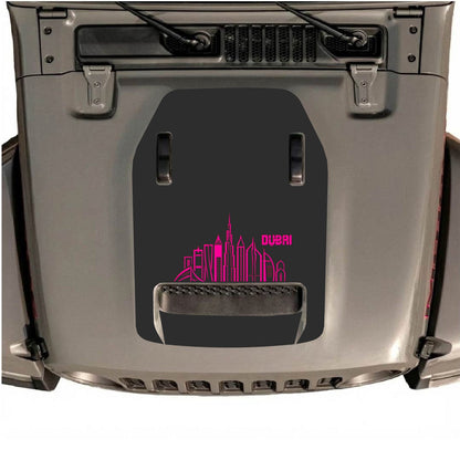 Autocollant de capot CarCode pour Jeep Wrangler JL/JLU Rubicon 392 et JT Gladiator Mojave 2020-2026, style n°14, à poser sur le capot du véhicule