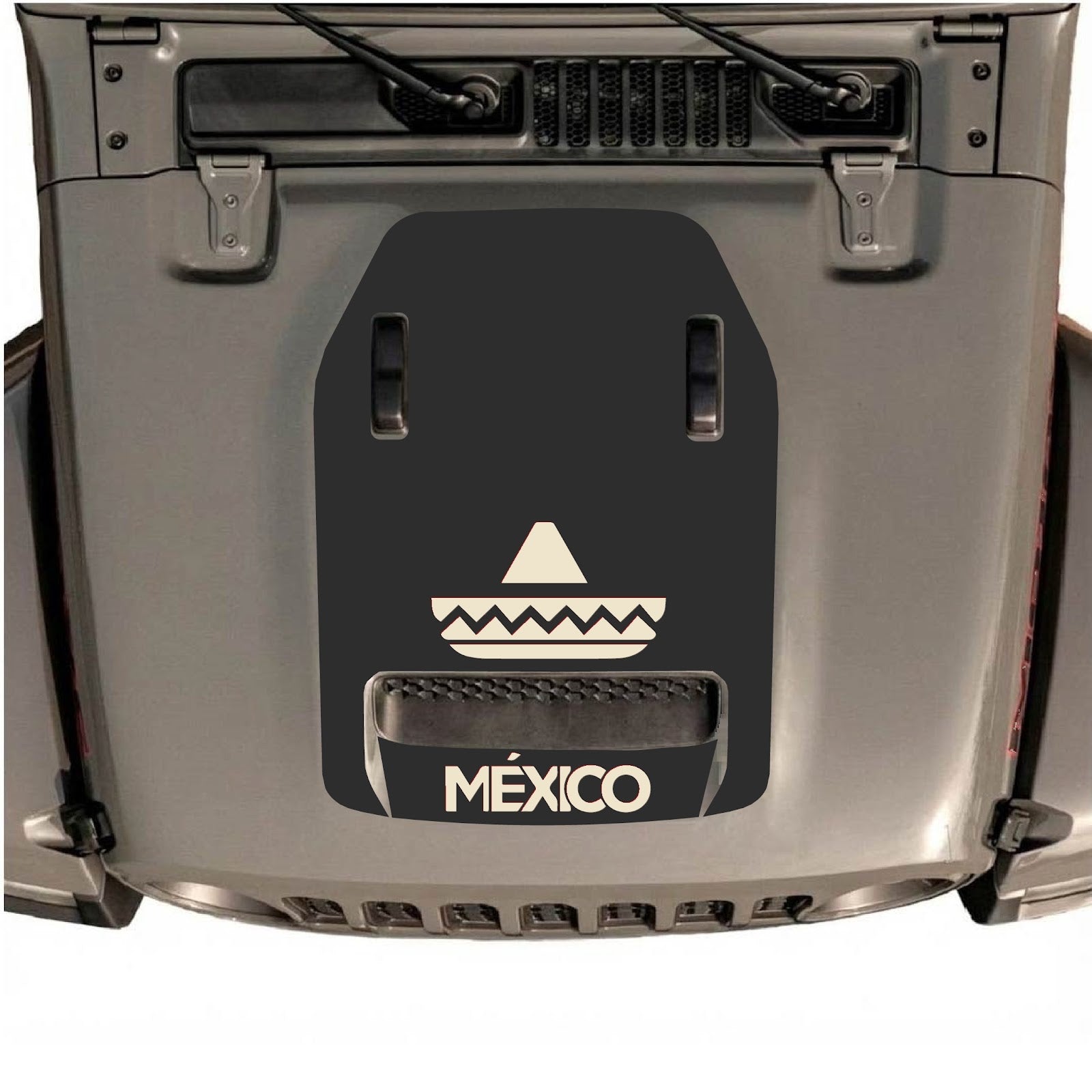CarCode hood decal for Jeep Wrangler JL/JLU Rubicon 392 and JT Gladiator Mojave 2020-2026, stylish design on vehicle hood