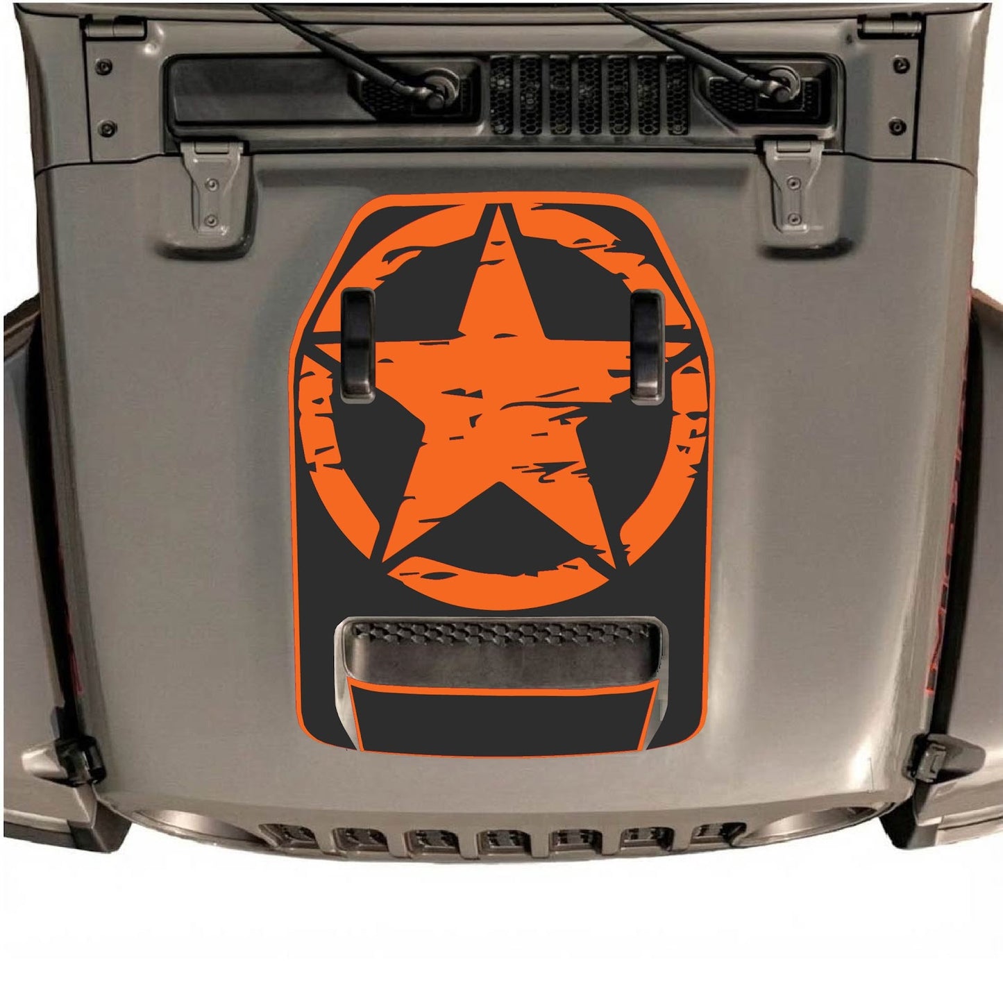 CarCode hood decal for Jeep Wrangler JL/JLU Rubicon 392 and JT Gladiator Mojave 2020-2026, featuring Style #35 design.