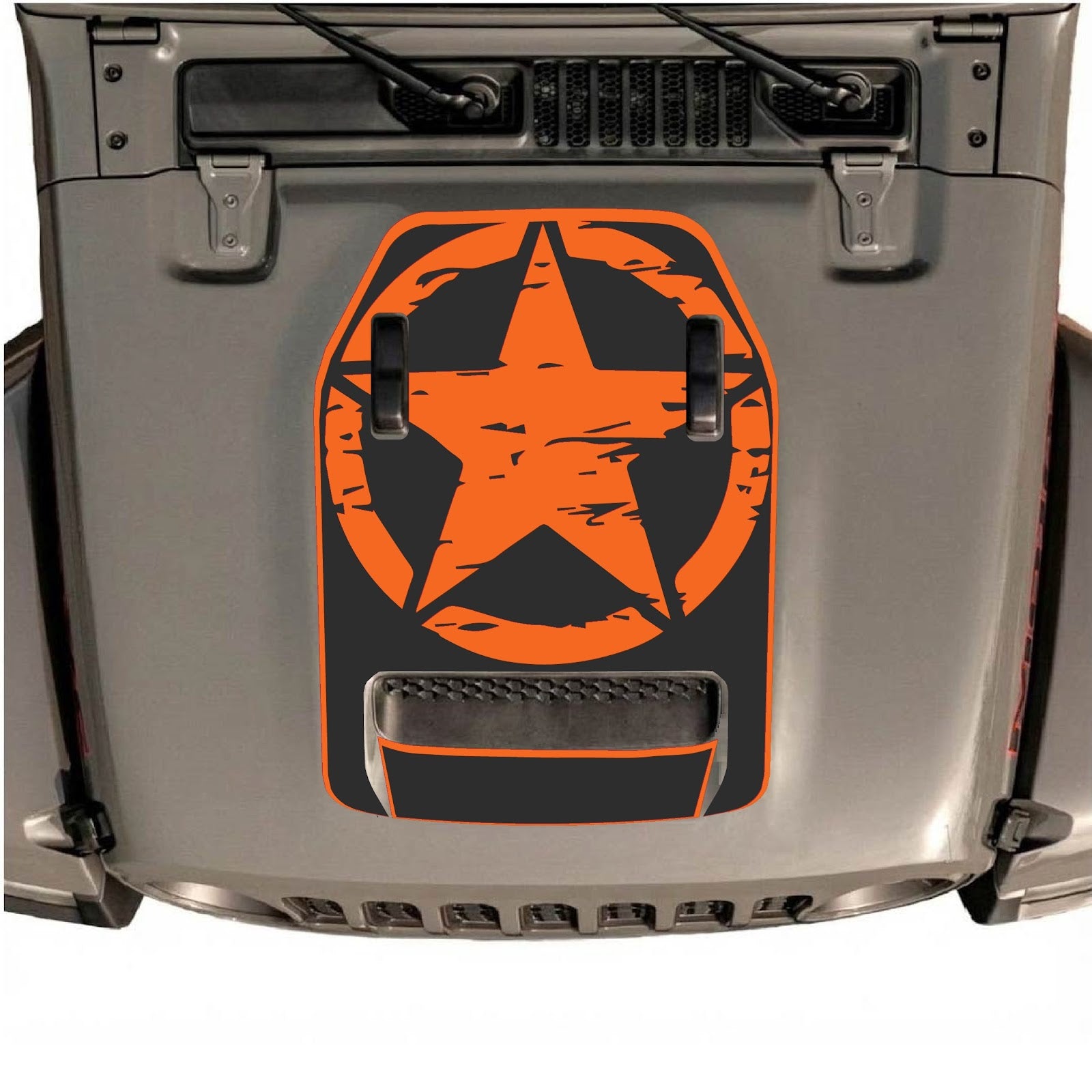CarCode hood decal for Jeep Wrangler JL/JLU Rubicon 392 and JT Gladiator Mojave 2020-2026, featuring Style #35 design.