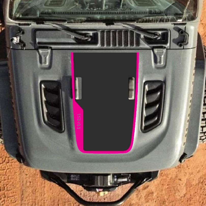 Hood Decal for Jeep Wrangler JL JLU Gladiator JT Rubicon Hood 2018+ Style #70