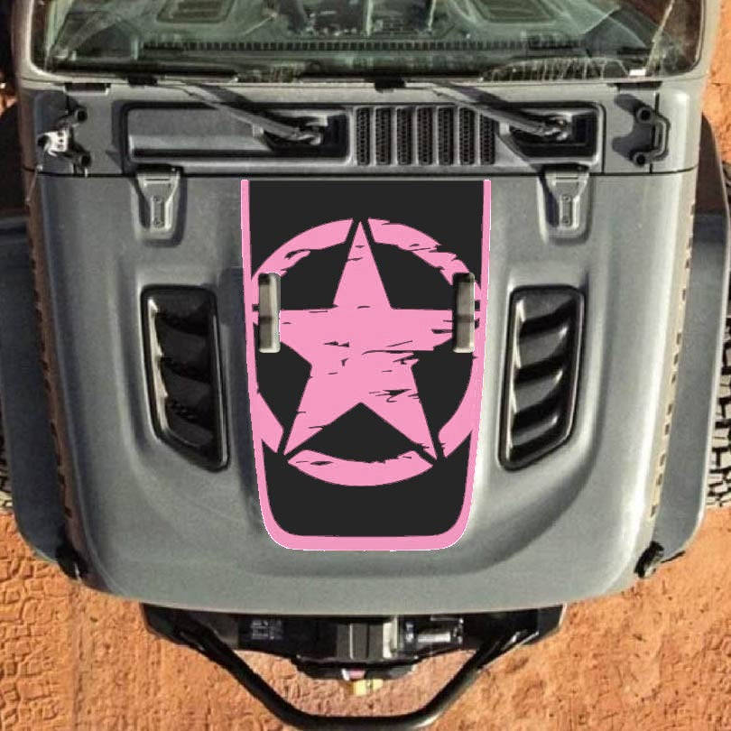 Hood Decal for Jeep Wrangler JL JLU Gladiator JT Rubicon Hood 2018+ Style #27