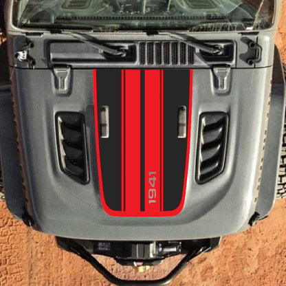 Hood Decal for Jeep Wrangler JL JLU Gladiator JT Rubicon Hood 2018+ Style #100