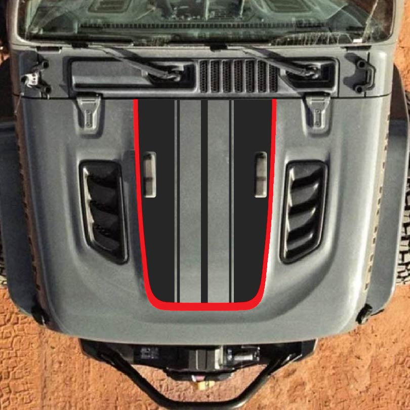 Hood Decal for Jeep Wrangler JL JLU Gladiator JT Rubicon Hood 2018+ Style #96