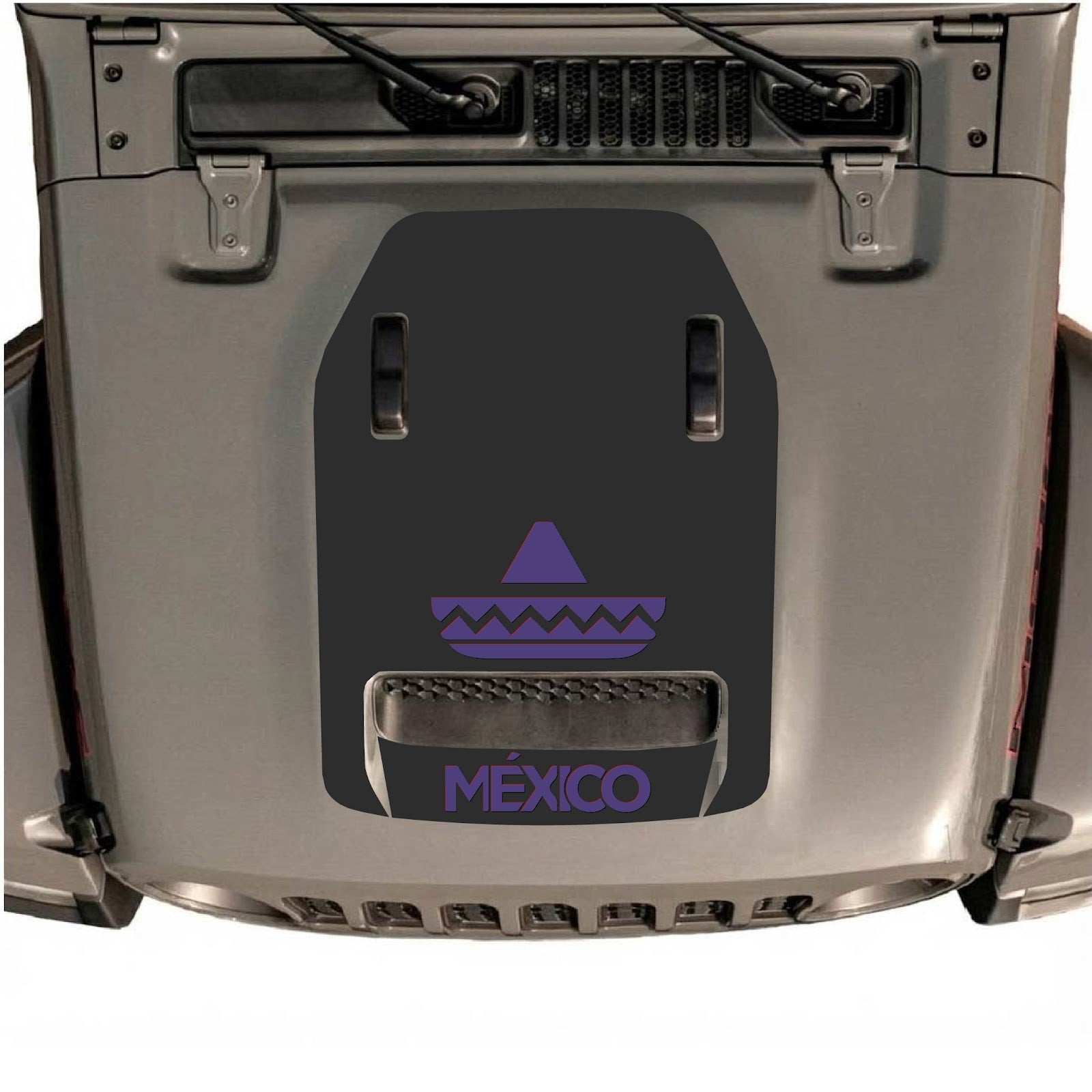 CarCode hood decal for Jeep Wrangler JL/JLU Rubicon 392 and JT Gladiator Mojave 2020-2026, stylish vehicle decal design.