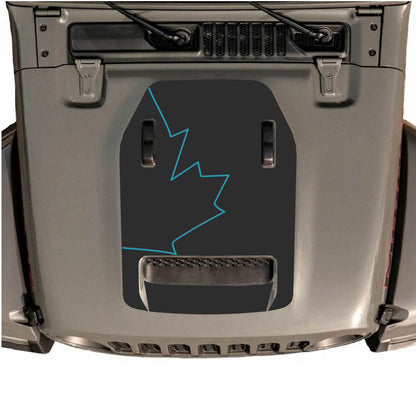 CarCode hood decal for Jeep Wrangler JL/JLU Rubicon 392 and Gladiator Mojave 2020-2026, style #28, shown on vehicle hood