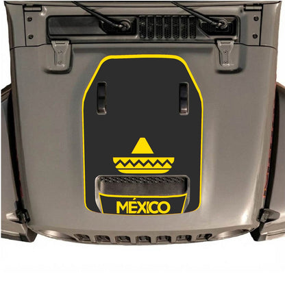 CarCode hood decal for Jeep Wrangler JL/JLU Rubicon 392 and Gladiator Mojave 2020-2026, style #15, shown on vehicle hood.
