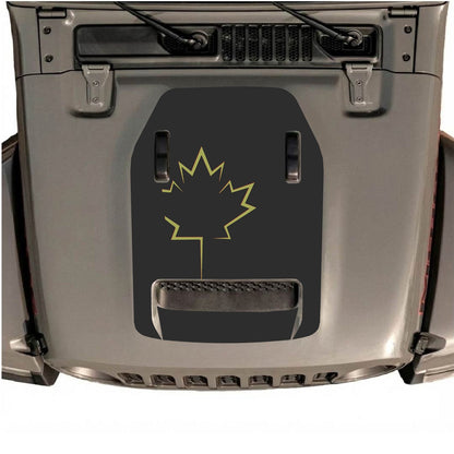Jeep Wrangler JL/JLU Rubicon 392 and JT Gladiator Mojave hood decal by CarCode, style #24, featuring bold graphic design.