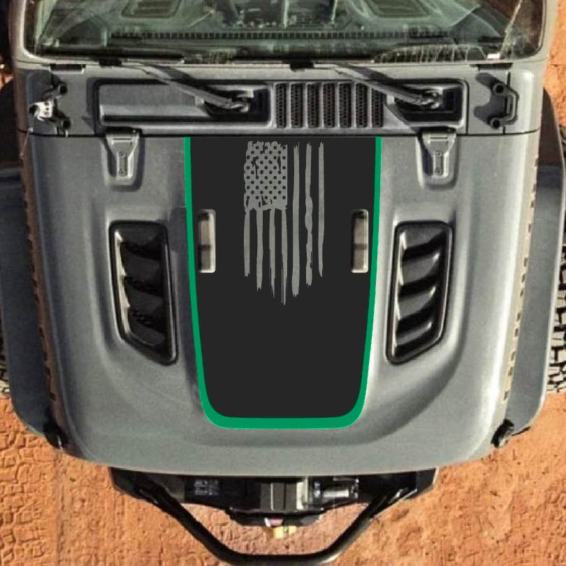 Hood Decal for Jeep Wrangler JL JLU Gladiator JT Rubicon Hood 2018+ Style #89
