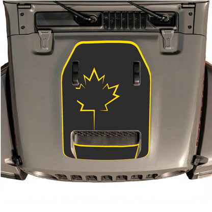 CarCode hood decal for Jeep Wrangler JL/JLU Rubicon 392 and JT Gladiator Mojave 2020-2026, stylish design on vehicle hood.