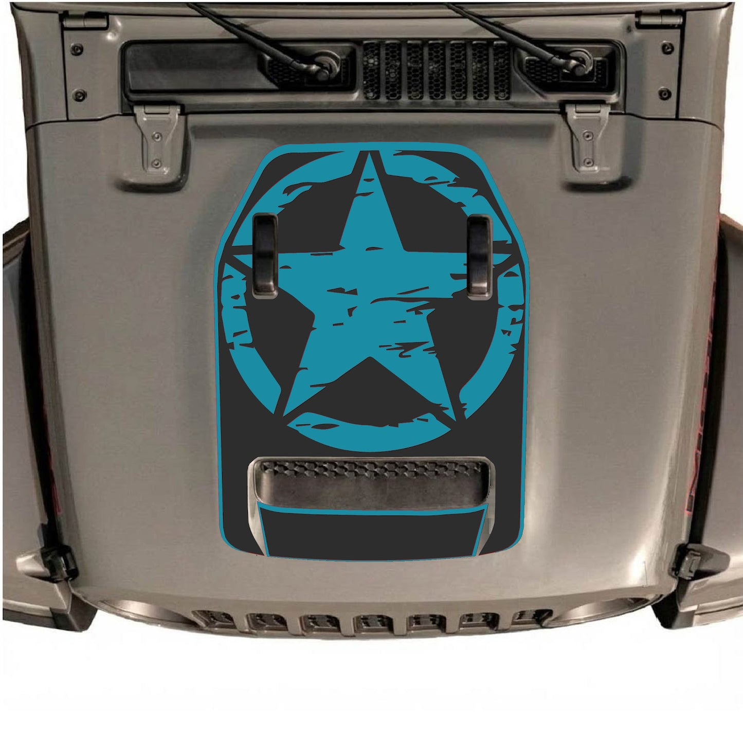 CarCode hood decal for Jeep Wrangler JL/JLU Rubicon 392 and JT Gladiator Mojave, stylish design on vehicle hood