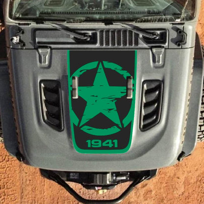 Hood Decal for Jeep Wrangler JL JLU Gladiator JT Rubicon Hood 2018+ Style #31
