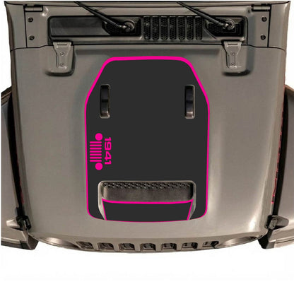 CarCode hood decal for Jeep Wrangler JL/JLU Rubicon 392 and Gladiator Mojave 2020-2026, stylish design on vehicle hood