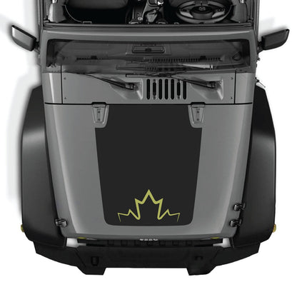CarCode hood decal for Jeep Wrangler JK/JKU 2007-2018, style #11, featuring bold graphic design on the vehicle's hood.