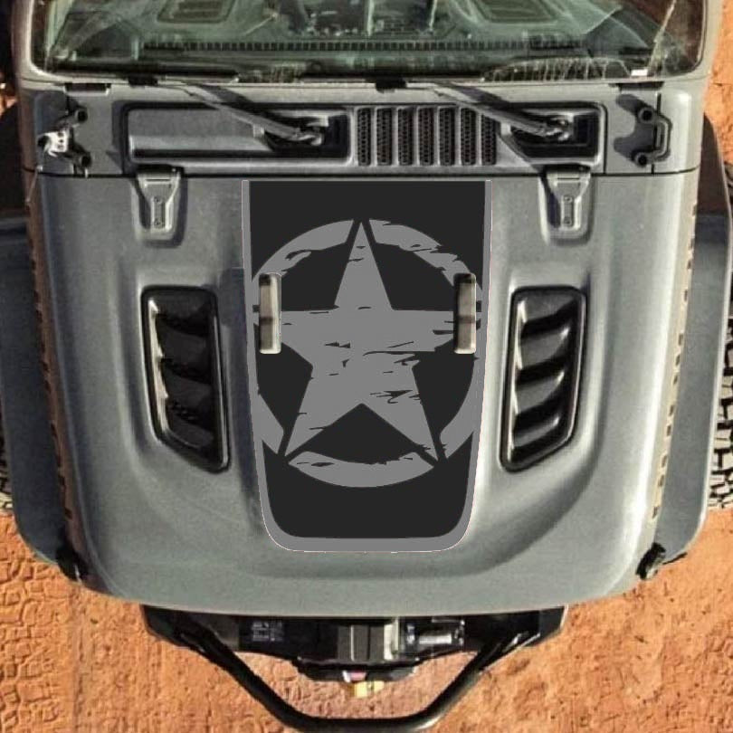 Hood Decal for Jeep Wrangler JL JLU Gladiator JT Rubicon Hood 2018+ Style #27