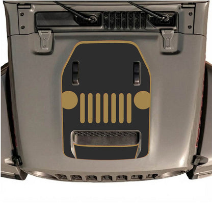 CarCode hood decal for Jeep Wrangler JL/JLU Rubicon 392 and JT Gladiator Mojave 2020-2026, style #03, applied to vehicle hood