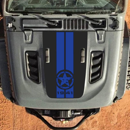Hood Decal for Jeep Wrangler JL JLU Gladiator JT Rubicon Hood 2018+ Style #57