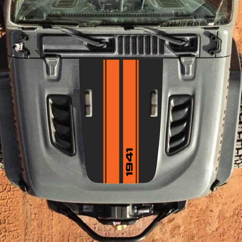 Hood Decal for Jeep Wrangler JL JLU Gladiator JT Rubicon Hood 2018+ Style #56