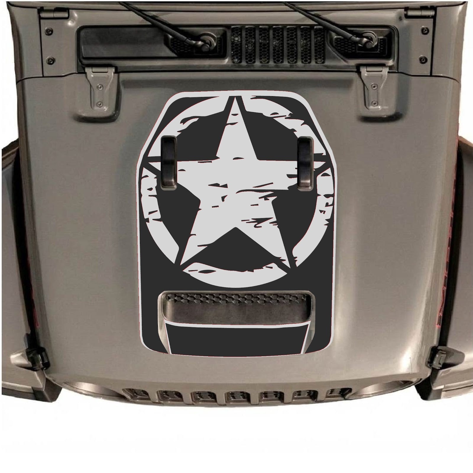 CarCode Jeep Wrangler JL/JLU Rubicon 392 and JT Gladiator Mojave hood decal with stylish design for 2020-2026 models.