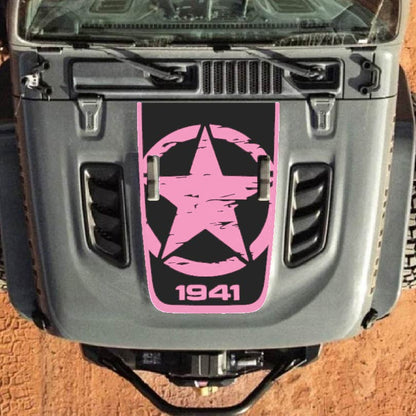 Hood Decal for Jeep Wrangler JL JLU Gladiator JT Rubicon Hood 2018+ Style #31