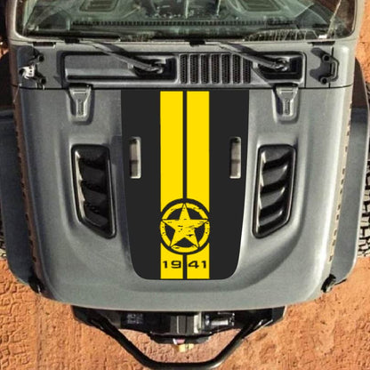Hood Decal for Jeep Wrangler JL JLU Gladiator JT Rubicon Hood 2018+ Style #57