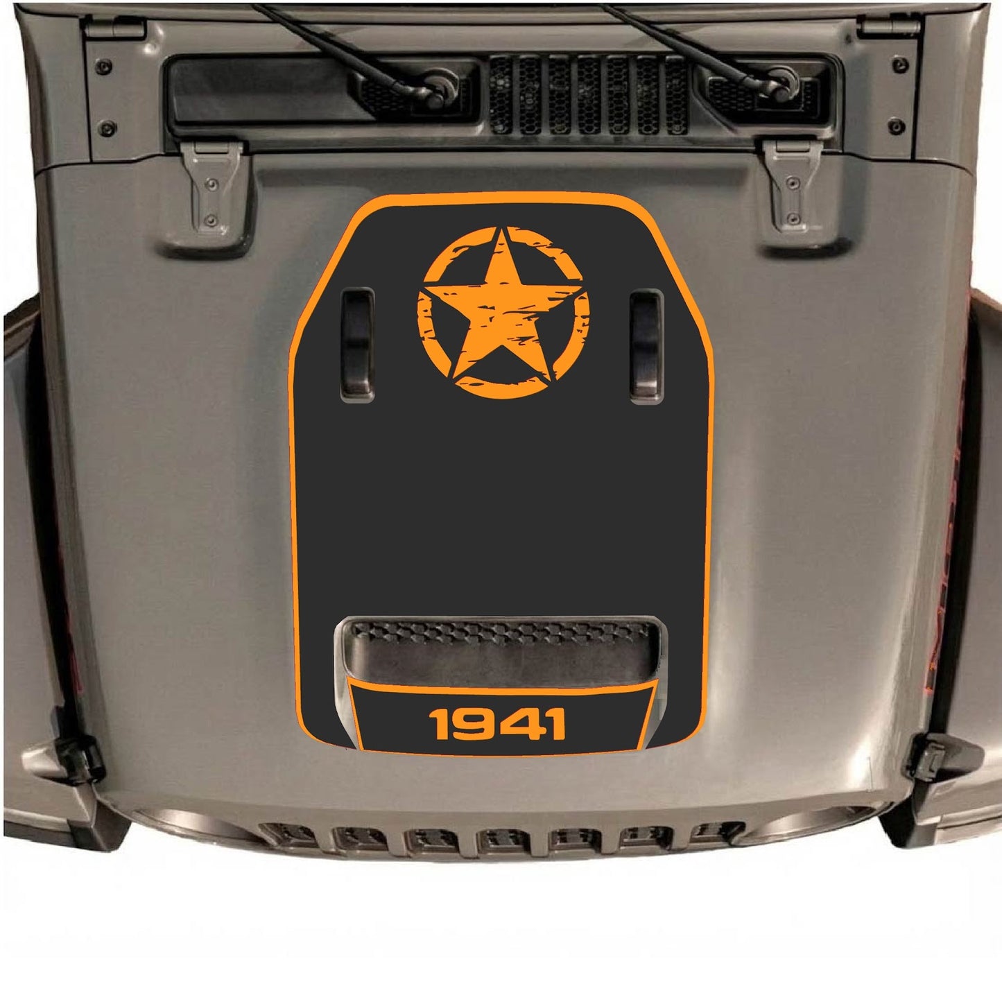 CarCode hood decal for Jeep Wrangler JL/JLU Rubicon 392 and JT Gladiator Mojave 2020-2026, stylish design on vehicle hood