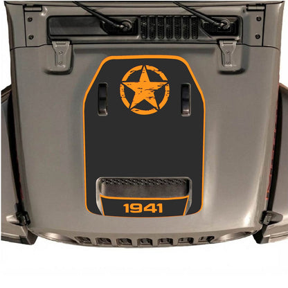 CarCode hood decal for Jeep Wrangler JL/JLU Rubicon 392 and JT Gladiator Mojave 2020-2026, stylish design on vehicle hood