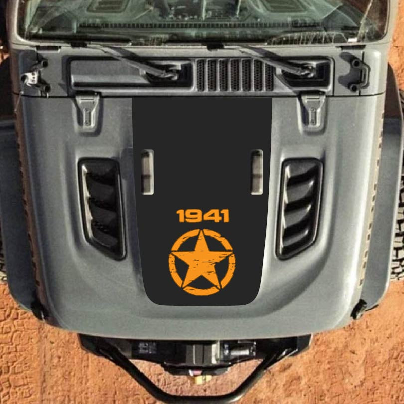 Hood Decal for Jeep Wrangler JL JLU Gladiator JT Rubicon Hood 2018+ Style #17