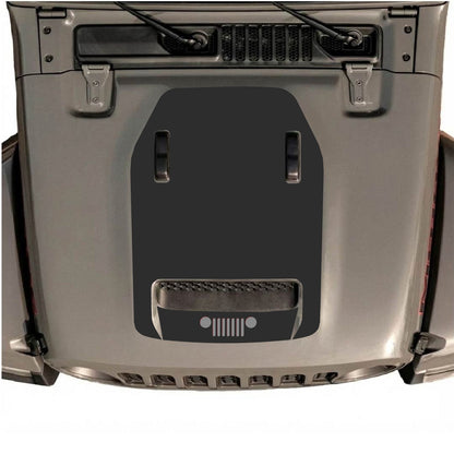 CarCode hood decal for Jeep Wrangler JL/JLU Rubicon 392 and JT Gladiator Mojave, style #62, featuring bold graphic design.