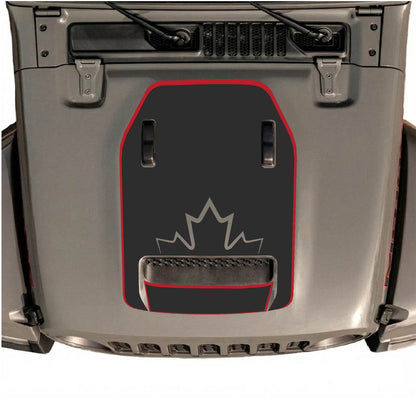 Jeep Wrangler JL/JLU Rubicon 392 and Gladiator Mojave hood decal by CarCode, style #78, featuring bold graphic design on vehicle hood.