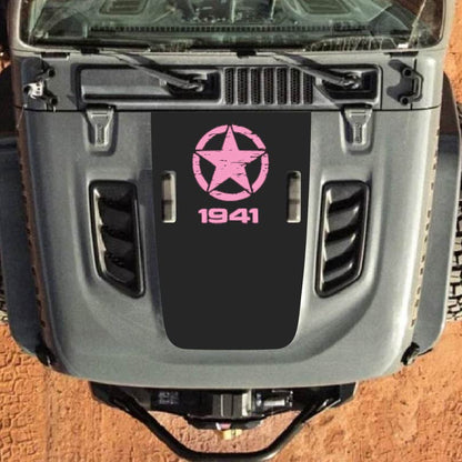 Hood Decal for Jeep Wrangler JL JLU Gladiator JT Rubicon Hood 2018+ Style #25