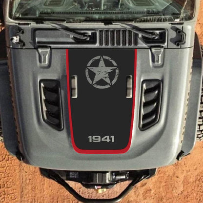 Hood Decal for Jeep Wrangler JL JLU Gladiator JT Rubicon Hood 2018+ Style #83