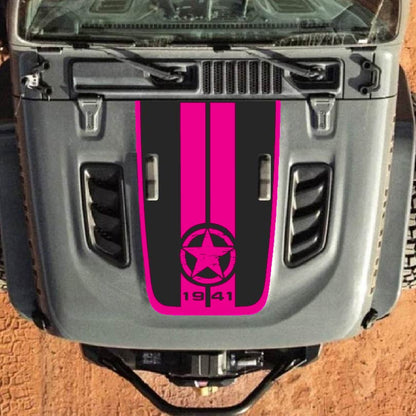 Hood Decal for Jeep Wrangler JL JLU Gladiator JT Rubicon Hood 2018+ Style #58