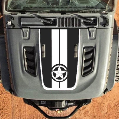 Hood Decal for Jeep Wrangler JL JLU Gladiator JT Rubicon Hood 2018+ Style #53
